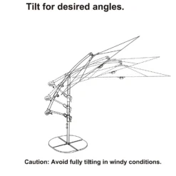 3m Overhanging Parasol - Dark Grey -Lifetime Sales 12888567 1714966185588741