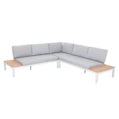 Spirit Metal Garden Corner Sofa Set - Grey -Lifetime Sales 12889918 1544846181054970