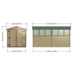 Shire 12 X 6ft Shed Overlap Double Door -Lifetime Sales 13082798 8154862497333875