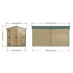 Shire 12 X 6ft Shed Overlap Double Door - No Windows -Lifetime Sales 13082802 1724862497938954