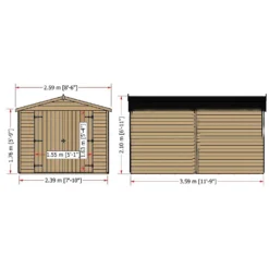 Shire 12 X 8ft Shed Overlap Double Door - No Windows 19 Shire 12 X 8ft Shed Overlap Double Door - No Windows -Lifetime Sales 13082813 6994862497981632