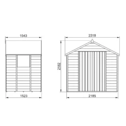 Forest Overlap Dip Treated 7x5ft Apex Shed - Double Door -Lifetime Sales 13129475 4504953458980752