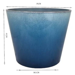 Glazed Finish Blue Planter - 50cm -Lifetime Sales 13190810 1784926229247208