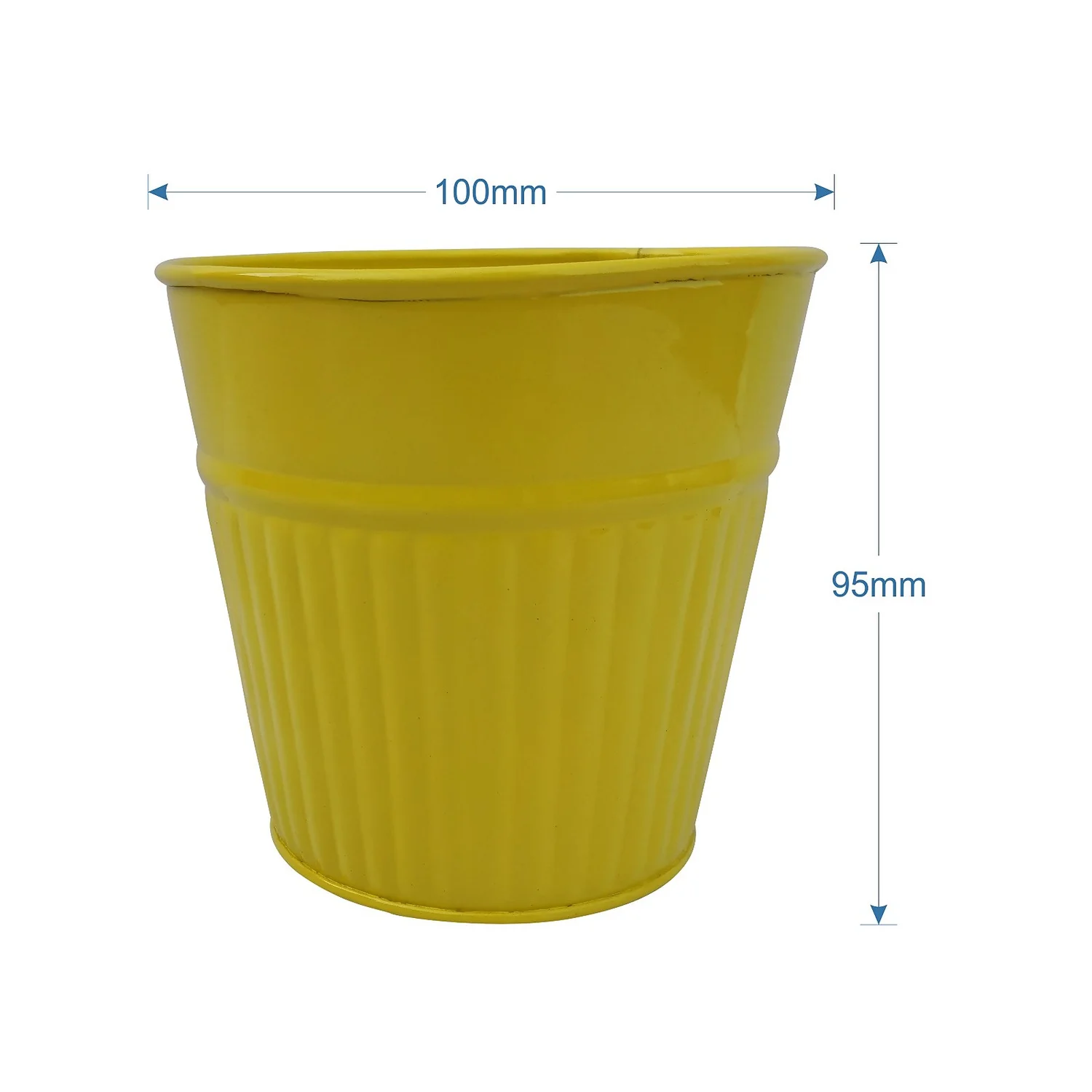 Ribbed Planter (3 Colour Mix) - 10cm 8 Ribbed Planter (3 Colour Mix) - 10cm - Image 6