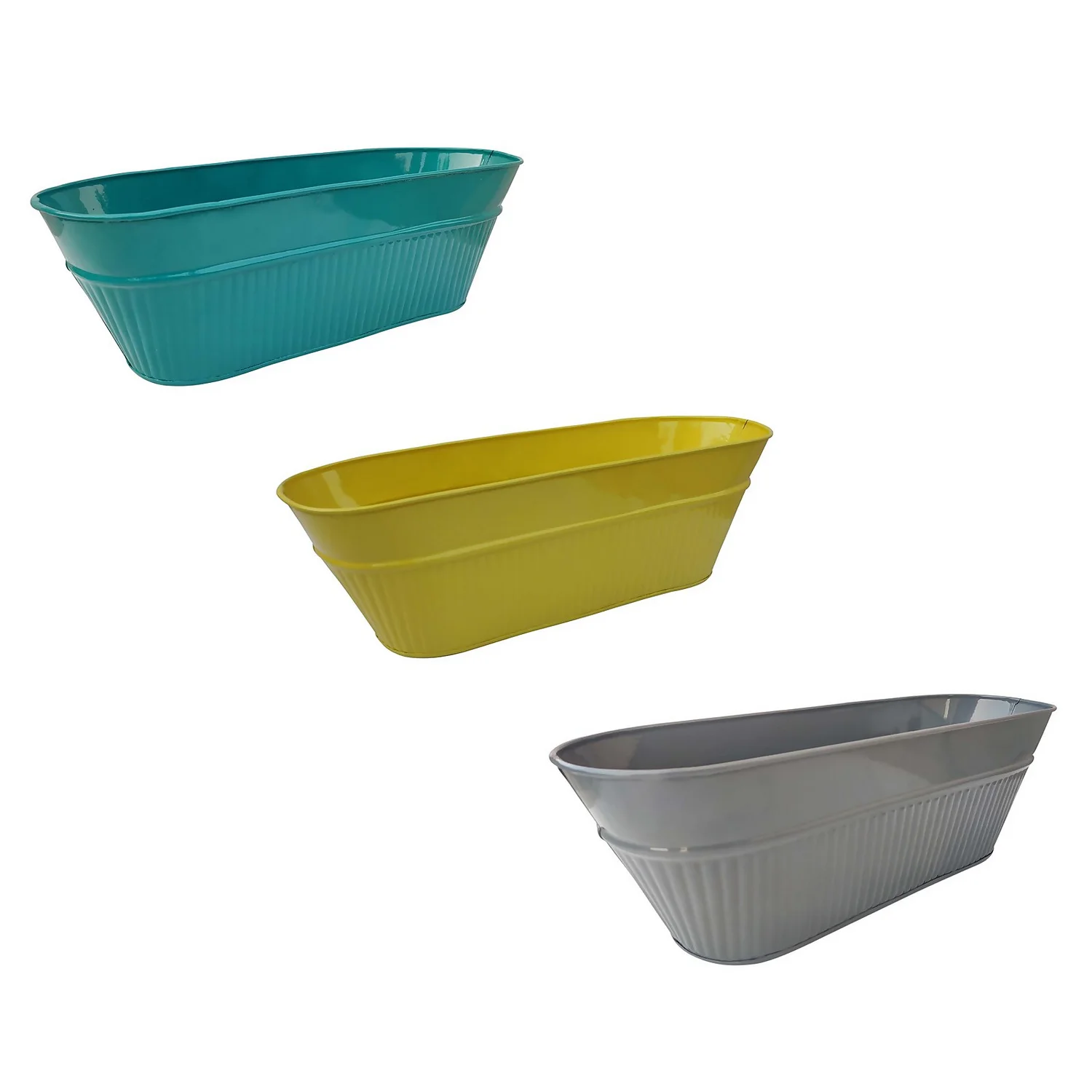 Ribbed Trough Planter Mix - 40cm 5 Ribbed Trough Planter Mix - 40cm - Image 3