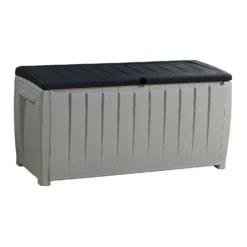 New Products 1 Keter Ace Outdoor Garden Storage Box 124 X 55 X 62.5 Cm - Grey And Black
