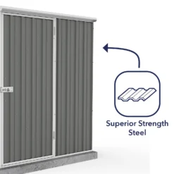 Absco 5 X 3ft Space Saver Metal Pent Shed - Grey -Lifetime Sales 13440827 1054929185706642