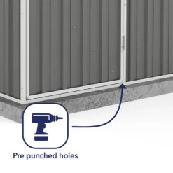 Absco 5 X 3ft Space Saver Metal Pent Shed - Grey -Lifetime Sales 13440827 1364929185642826