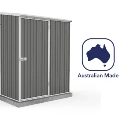 Absco 5 X 3ft Space Saver Metal Pent Shed - Grey -Lifetime Sales 13440827 2534929185766147