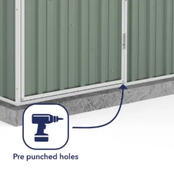 Absco 5 X 3ft Space Saver Metal Pent Shed - Green 15 Absco 5 X 3ft Space Saver Metal Pent Shed - Green -Lifetime Sales 13440828 1214929164352528