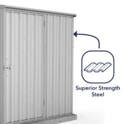 Absco 5 X 3ft Space Saver Metal Pent Shed - Zinc 16 Absco 5 X 3ft Space Saver Metal Pent Shed - Zinc -Lifetime Sales 13440830 1614929164409117