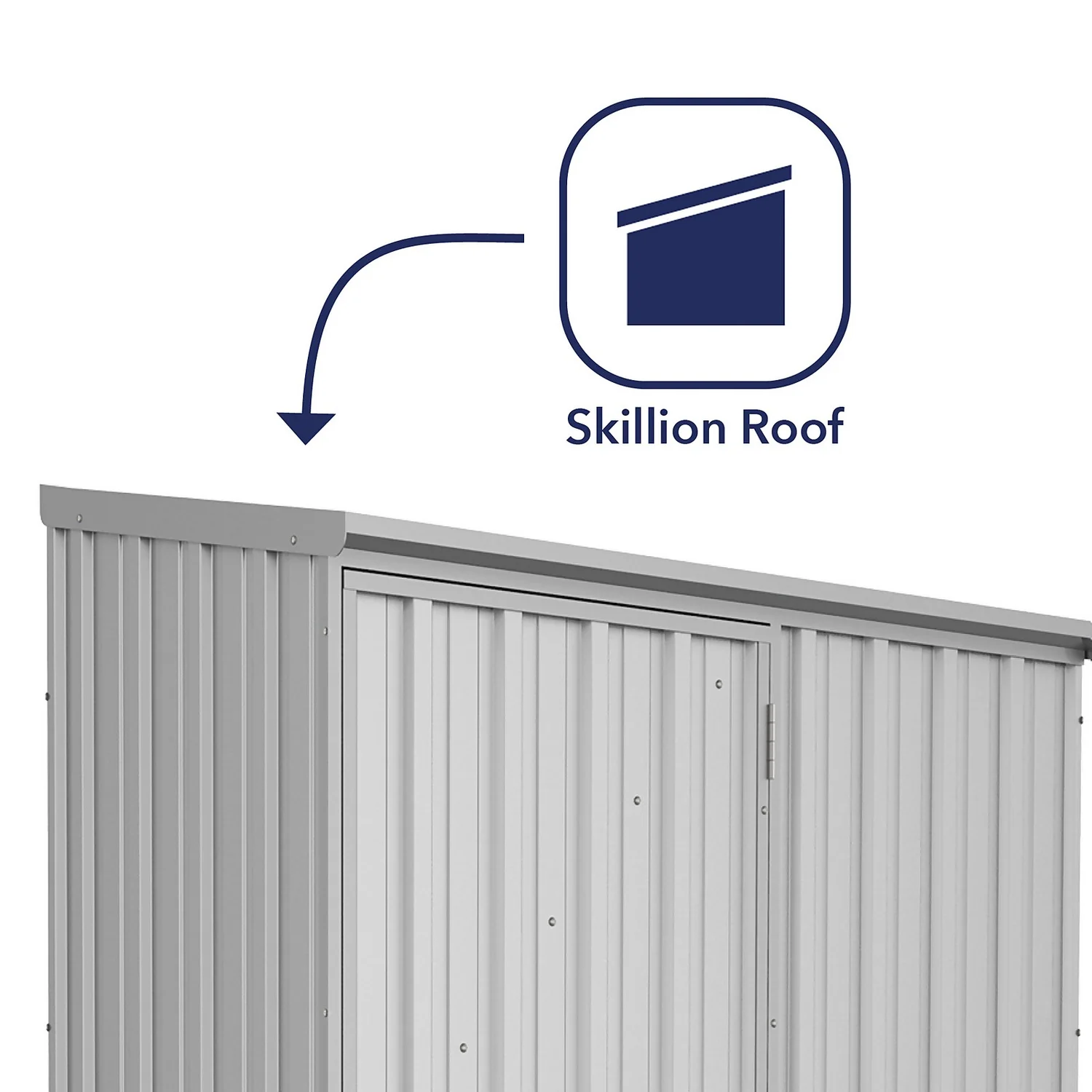 Absco 5 X 3ft Space Saver Metal Pent Shed - Zinc 6 Absco 5 X 3ft Space Saver Metal Pent Shed - Zinc - Image 4