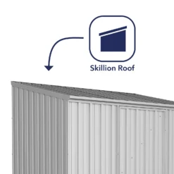 Absco 7.5 X 5ft Space Saver Metal Pent Shed - Zinc -Lifetime Sales 13440831 1444929185662251