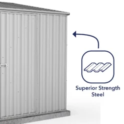Absco 7.5 X 5ft Space Saver Metal Pent Shed - Zinc -Lifetime Sales 13440831 3454929185766519