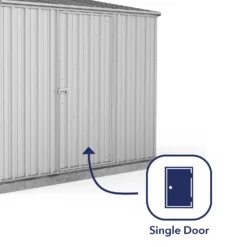 Absco 7.5 X 5ft Space Saver Metal Pent Shed - Zinc -Lifetime Sales 13440831 7744929185711439