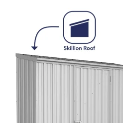 Absco 7.5 X 3ft Space Saver Metal Pent Shed - Zinc -Lifetime Sales 13440836 1835027360464161