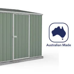 Absco 7.5 X 5ft Space Saver Metal Pent Shed - Green -Lifetime Sales 13440838 1044929186411786