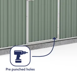 Absco 7.5 X 5ft Space Saver Metal Pent Shed - Green -Lifetime Sales 13440838 1804929186281736