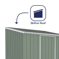 Absco 7.5 X 5ft Space Saver Metal Pent Shed - Green -Lifetime Sales 13440838 1924929186155490