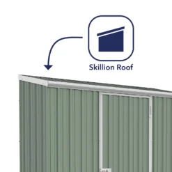 Absco 7.5 X 3ft Space Saver Metal Pent Shed - Green -Lifetime Sales 13440840 1384929186087726