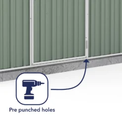 Absco 7.5 X 3ft Space Saver Metal Pent Shed - Green -Lifetime Sales 13440840 1444929186203418