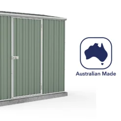 Absco 7.5 X 3ft Space Saver Metal Pent Shed - Green -Lifetime Sales 13440840 7734929186337515