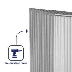 Absco 10 X 5ft Space Saver Metal Pent Shed - Zinc -Lifetime Sales 13440842 1774929185683221
