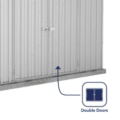 Absco 10 X 5ft Space Saver Metal Pent Shed - Zinc -Lifetime Sales 13440842 1864929185631870