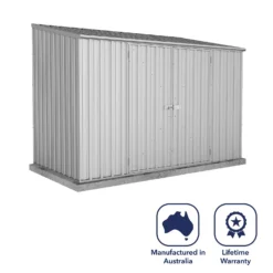 Absco 10 X 5ft Space Saver Metal Pent Shed - Zinc -Lifetime Sales 13440842 2984929185817492