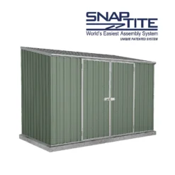Absco 10 X 5ft Space Saver Metal Pent Shed - Green -Lifetime Sales 13440844 2134929185801898