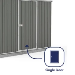 Absco 7.5 X 3ft Space Saver Metal Pent Shed - Grey -Lifetime Sales 13440845 4884929185674689
