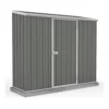 Absco 7.5 X 3ft Space Saver Metal Pent Shed - Grey -Lifetime Sales 13440845 7464929185406117