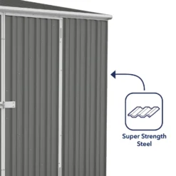 Absco 10 X 5ft Space Saver Metal Pent Shed - Grey -Lifetime Sales 13440846 1414929186164976