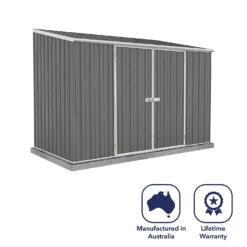 Absco 10 X 5ft Space Saver Metal Pent Shed - Grey -Lifetime Sales 13440846 6474929186224607