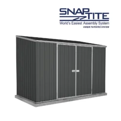 Absco 10 X 5ft Space Saver Metal Pent Shed - Dark Grey -Lifetime Sales 13440849 5244929186368769