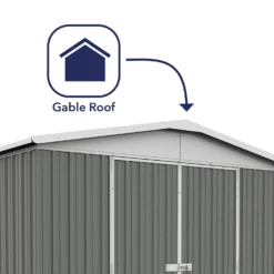 Absco 10 X 5ft Regent Metal Apex Shed - Grey -Lifetime Sales 13440854 3084929164266716