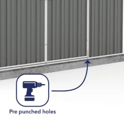 Absco 10 X 5ft Regent Metal Apex Shed - Grey -Lifetime Sales 13440854 6314929164404992