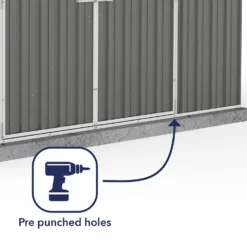 Absco 10 X 7ft Regent Metal Apex Shed - Grey -Lifetime Sales 13440855 1464931188578768