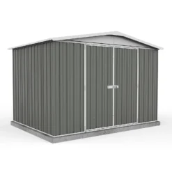 Absco 10 X 7ft Regent Metal Apex Shed - Grey