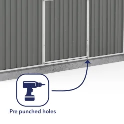 Absco 7.5 X7ft Regent Metal Apex Shed - Grey -Lifetime Sales 13440858 1304929164369001