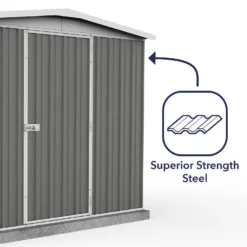 Absco 7.5 X7ft Regent Metal Apex Shed - Grey -Lifetime Sales 13440858 1484929164451774