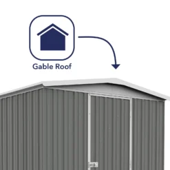 Absco 7.5 X7ft Regent Metal Apex Shed - Grey -Lifetime Sales 13440858 9264929164249340