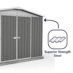 Absco 10 X 10ft Regent Metal Apex Shed - Grey -Lifetime Sales 13440859 1944929164401341
