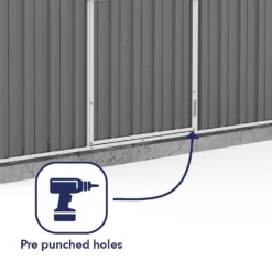 Absco 7.5 X 5ft Regent Metal Apex Shed - Grey -Lifetime Sales 13440860 8274929163798899