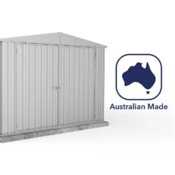 Absco 10 X 20ft Utility Workshop Apex Metal Shed - Zinc -Lifetime Sales 13440861 1984929163945152