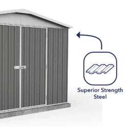 Absco 10x12ft Regent Metal Apex Shed - Grey -Lifetime Sales 13440862 1594929163982184