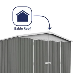 Absco 10x12ft Regent Metal Apex Shed - Grey -Lifetime Sales 13440862 1634929163762539