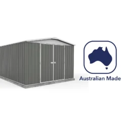 Absco 10x12ft Regent Metal Apex Shed - Grey -Lifetime Sales 13440862 7424929164042919