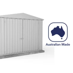Absco 10 X 15ft Utility Workshop Apex Metal Shed - Zinc -Lifetime Sales 13440863 1814929163975179