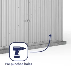 Absco 10 X 15ft Utility Workshop Apex Metal Shed - Zinc -Lifetime Sales 13440863 1844929163815162